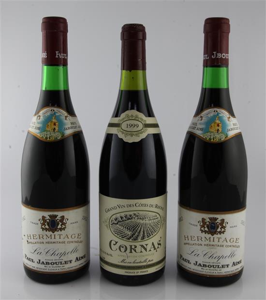 Paul Jaboulet et Aine Hermitage La Chapelle (2) and Noel Verset Cornas (1)